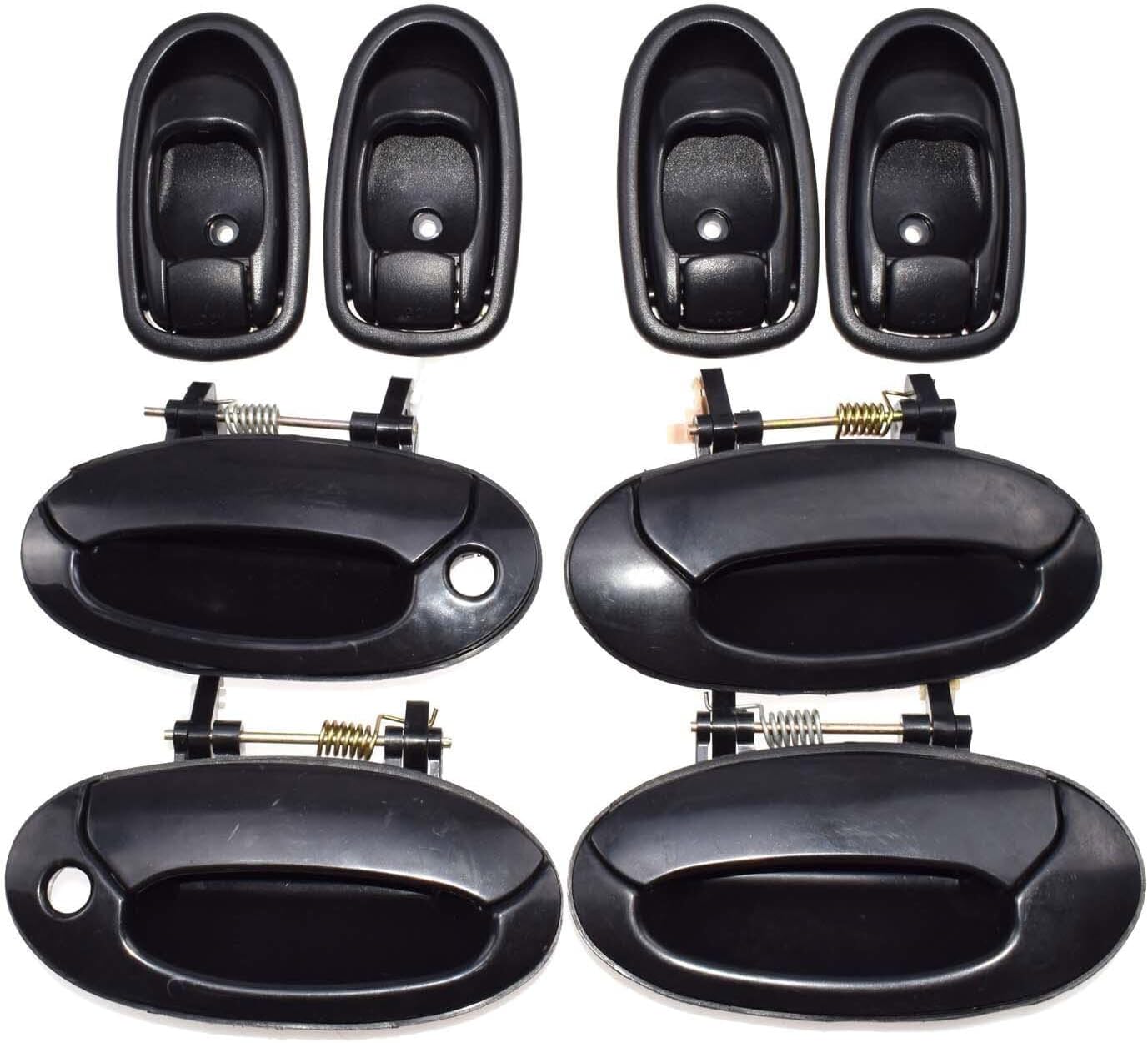 ya 2 8.15 8 Piece Set Exterior and Interior Door Handles Black for Hyundai for Elantra 1996-2000