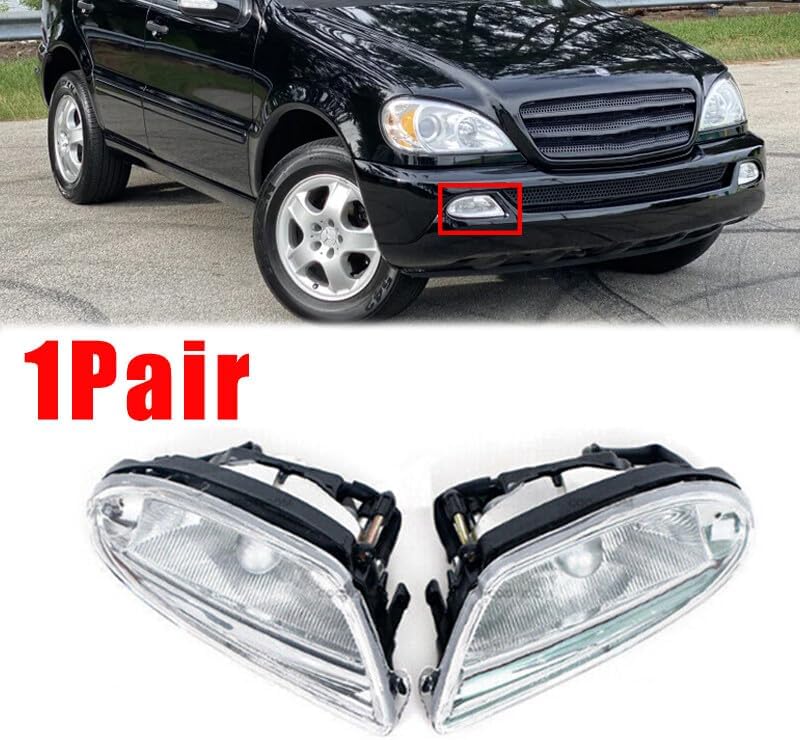 ya 9 10.24 1Pair for Mercedes-Benz W163 ML350 ML500 ML430 Front Fog Light Lamp Left+Right