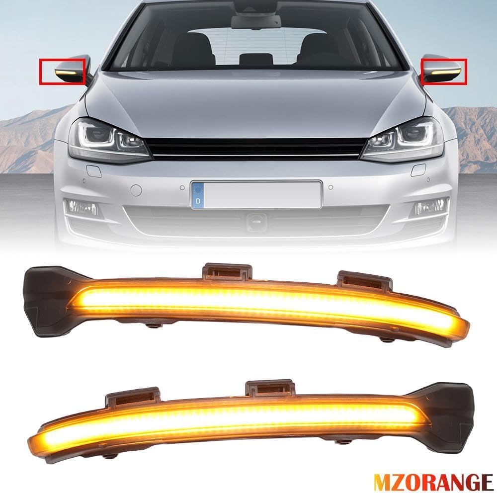 ya 4 8.14 2¡Á for VW for Golf 7 2012-2020 Au?enspiegel Spiegelblinker Laufblinker Links+Rechts