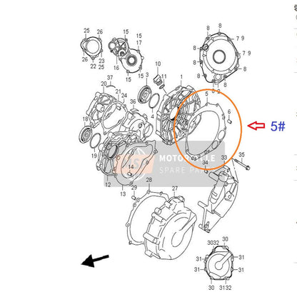 ya 13 9.15 baidi Clutch Cover ket Engine Cover ket Seal Kit for GSXS1000 GSX-S1000 2016-18