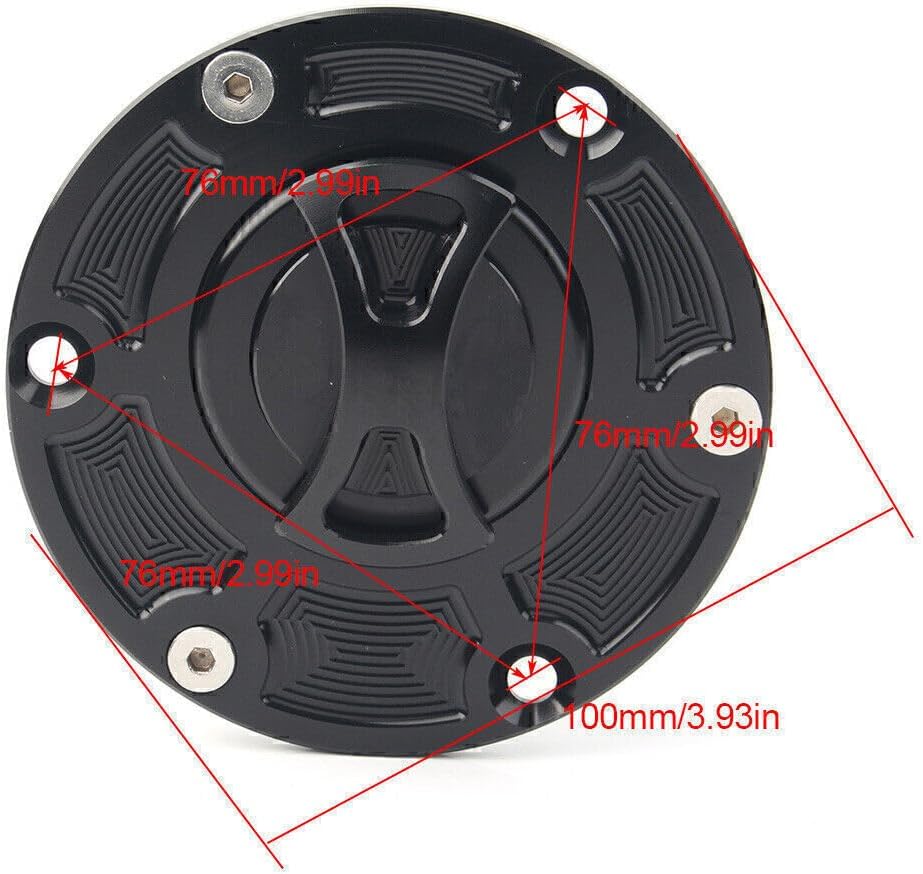 ya 9 10.24 CNC Fuel Gas Tank Cap Cover Fit Aprilia RS125/RS250 RSV1000 Tiger 800 1050 Green