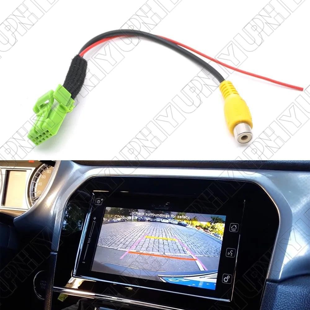 ya 4 8.14 10 Pins Car Rear View Camera RCA Video Cable Adapter for Suzuki Vitara 2016-2019