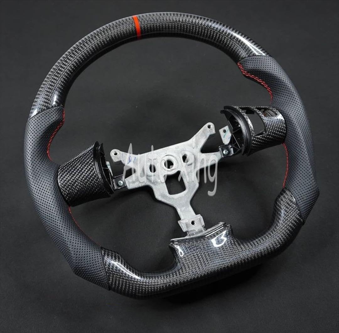 ya 4 8.8.2 for Real Red Carbon Cover C6 for Corvette Steering Wheel Trim Replacements 06-13