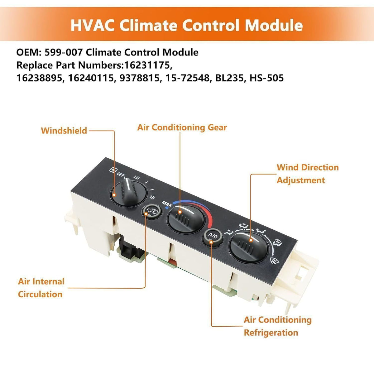ya 9 10.24 Heater A/C Control Panel Switch Unit for 1996-2002 for Chevrolet for GMC C1500 K1500