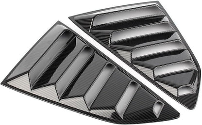 ya 4 8.14 for Chevy Camaro 2016-2018 Rear Side Window Louver Cover Side Vent Carbon Fiber