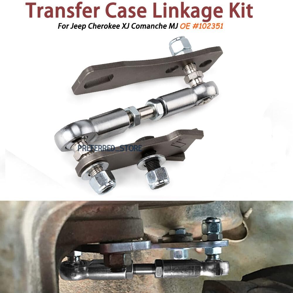 ya 10 9.16 baidi for Jeep Cherokee XJ Comanche MJ 86-01 Transfer Case Linkage Kit Stainless Steel