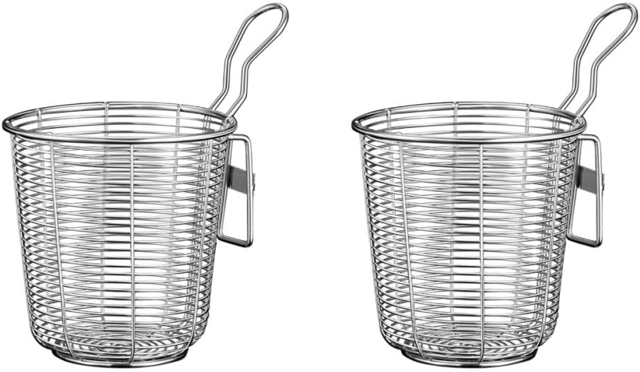 ya 14 9.20 baidi 2 Pieces Stainless Steel Colander Hot Pot Strainer Ramen Noodle for Pasta-1