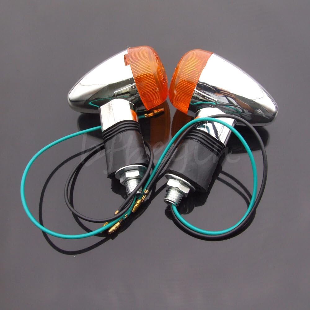 ya 11 9.14 zhengce Motorcycle Amber Round Turn Signal Flashing Lights for Cafe Racer Custom Ch