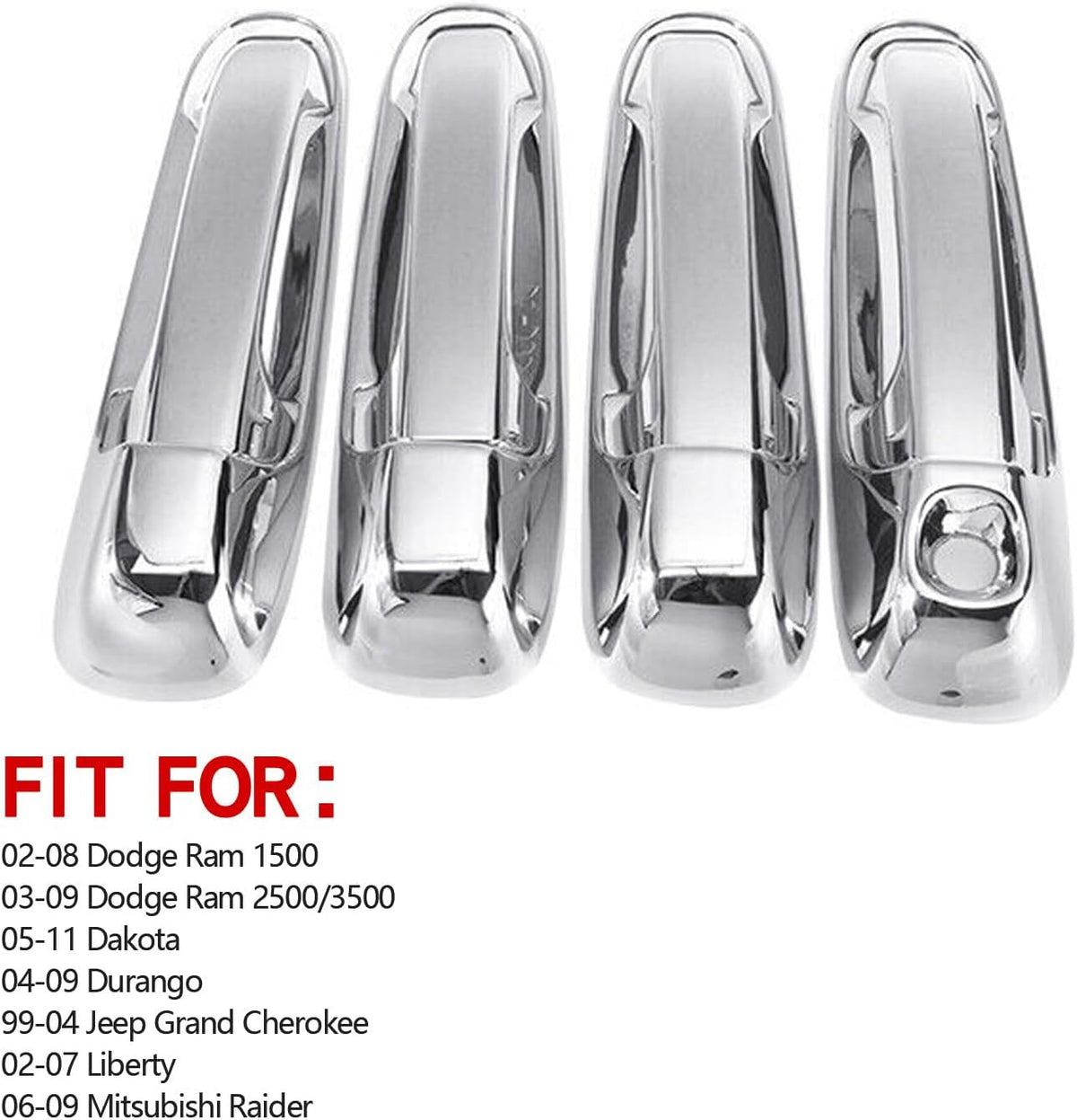 ya 10 9.16 baidi Fit 2002-2008 for Dodge for Ram 1500/2003-2009 for Ram 2500 3500 Chrome Door Handle Covers