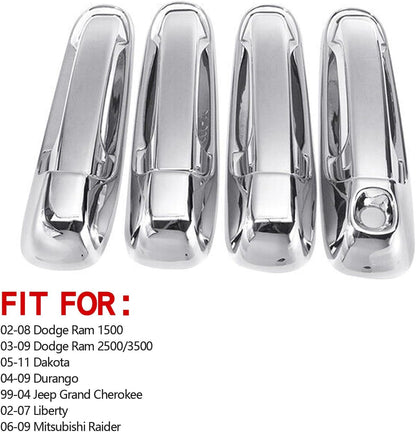 ya 10 9.16 baidi Fit 2002-2008 for Dodge for Ram 1500/2003-2009 for Ram 2500 3500 Chrome Door Handle Covers
