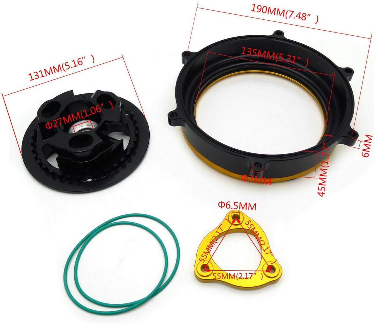 ya 23 10.7 baidi Racing-grade transparent clutch protector and spring retainer for Ducati 1199, 1299, and 959 Panigale V2-