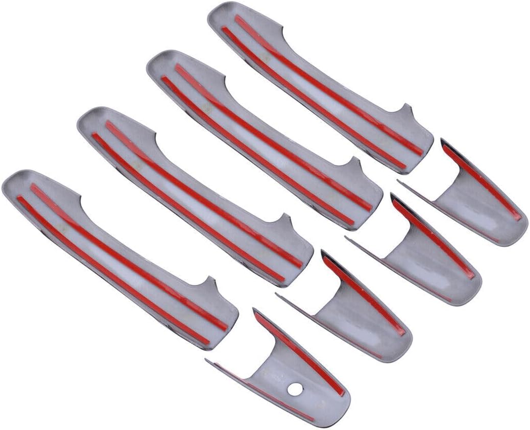 ya 2 8.15 8pcs/Set Carbon Fiber ABS Door Handle Cover Trim Black Fits for Honda Civic 06-11