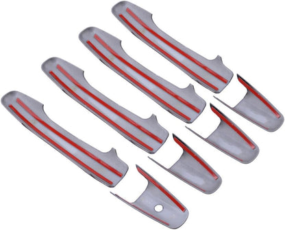 ya 2 8.15 8pcs/Set Carbon Fiber ABS Door Handle Cover Trim Black Fits for Honda Civic 06-11