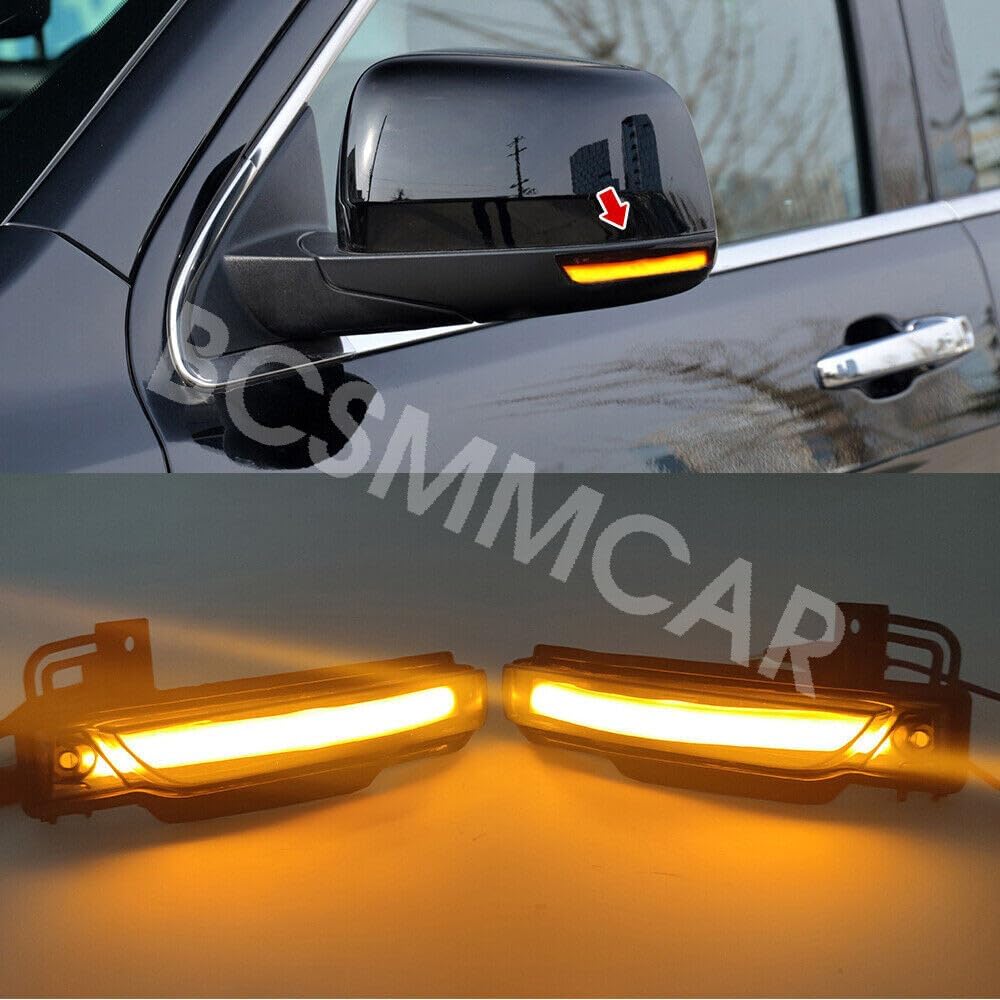 ya 11 9.14 baidiSide Mirror Lamp Pair Dynamic Turn Signal Fit for Dodge Durango SRT Hellcat 2021