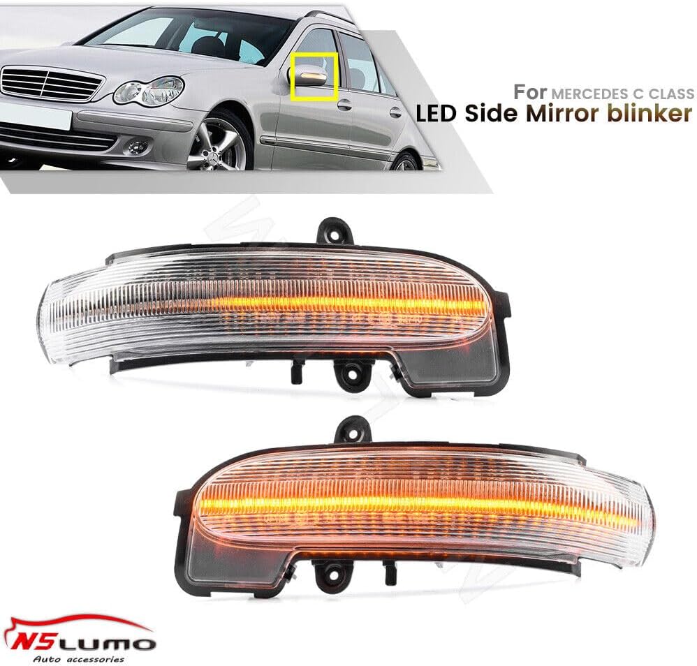 ya 4 8.10 LED dynamic side mirror turn signal lights for 00-07 for Benz C-Class W203 S203 C203
