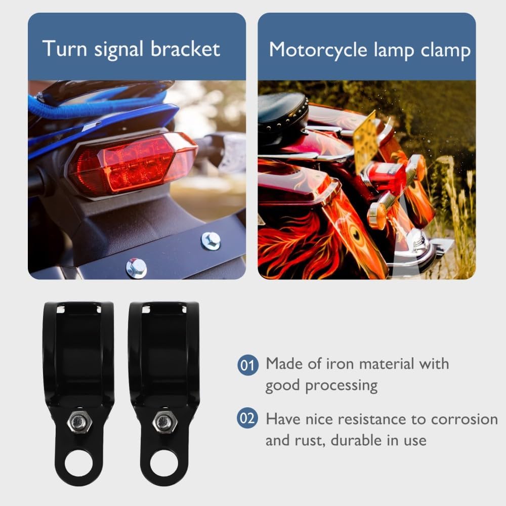 ya 2 8.15 2 Pcs Shock Absorbing Fixer Motorcycle Turn Signals Mounting Bracket Motorcycel