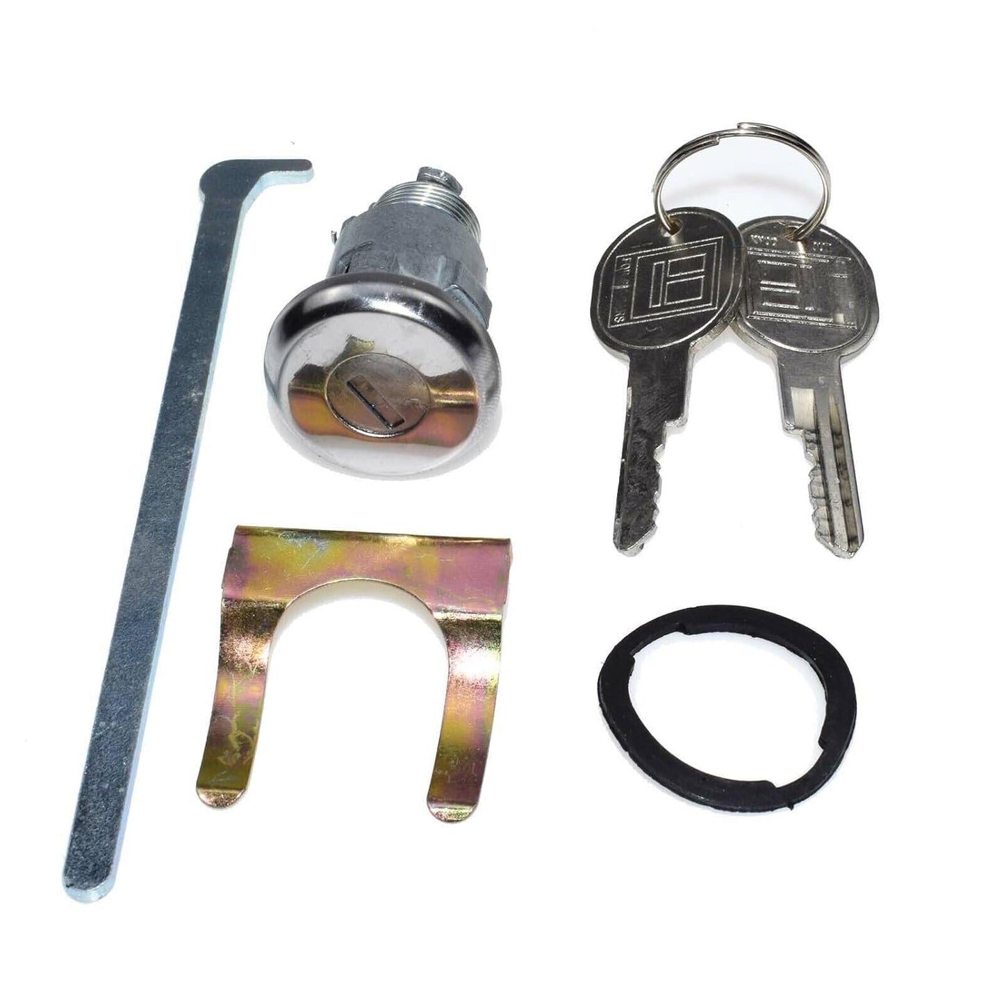 ya 4 8.8 for for Buick GM Chrome Trunk/Deck/Boot Lock Key Cylinder W/ 2 Keys 605533,TL1575