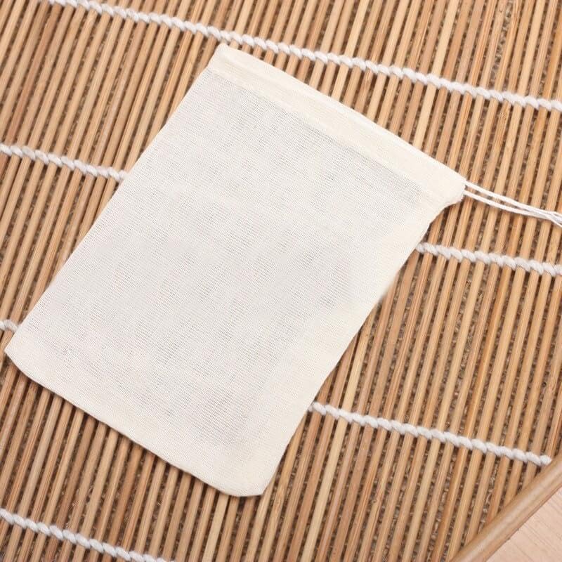 ya 14 9.20 baidi 10xSmall Cotton Drawstring Straining Tea Cooking Separate Spice Filter Bags-1