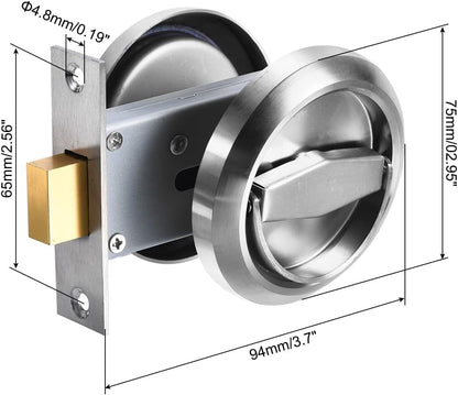 ya 26 10.21 baidi 4.8mm Round essed Pull Handle Knob, Hidden Handle Knob, Silver Tone