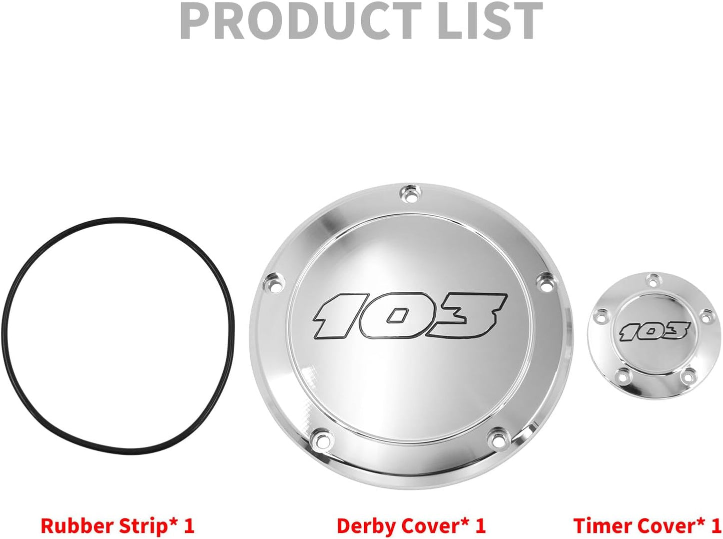 ya 4 8.24 baidi Chrome 103 Derby Timing Timer Cover for Harley Touring Road Electra Glide 99-15