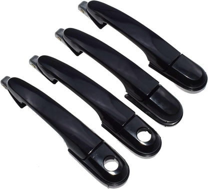 ya 10 9.16 baidi New Black Exterior Door Handle 4 Piece Set Suitable for 05-09 for Hyundai for Tucson -