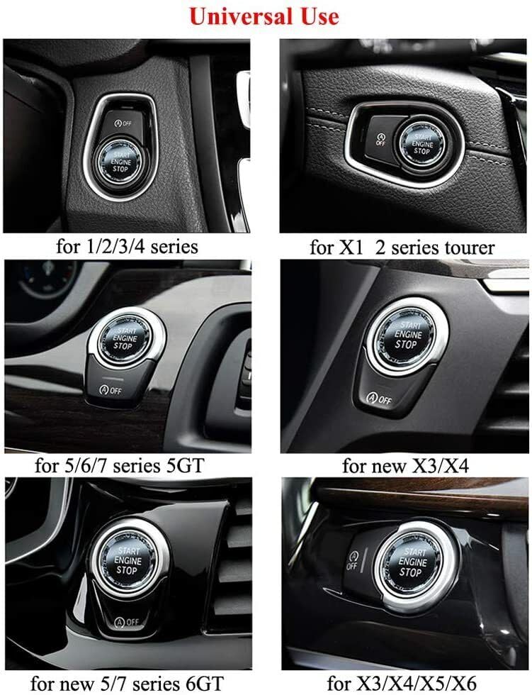 ya 8 8.24 baidi Crystal Engine Start Stop Ignition Push Button Cover for BMW F/G Chassis F10 F30