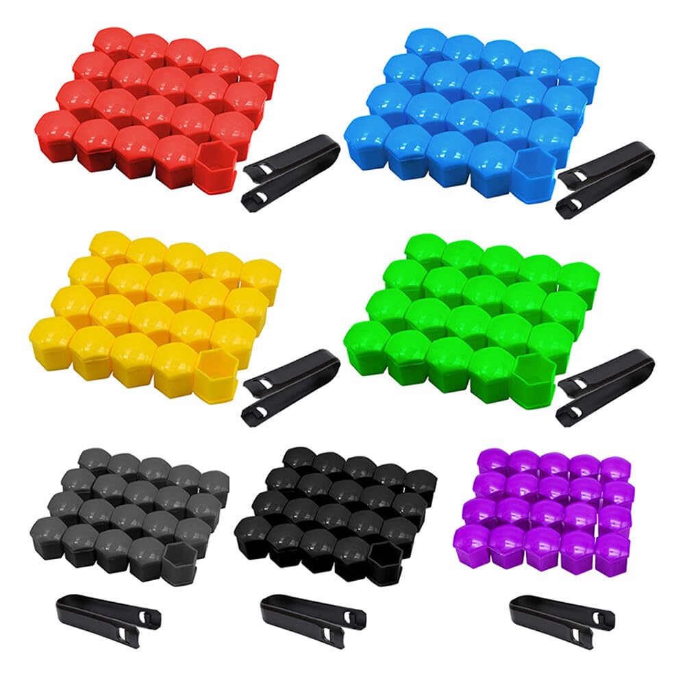 ya 10 9.16 baidi 20PCS Car Wheel Lug Nut Cover 17mm Bolt Protector Hub Screw Caps with Tool