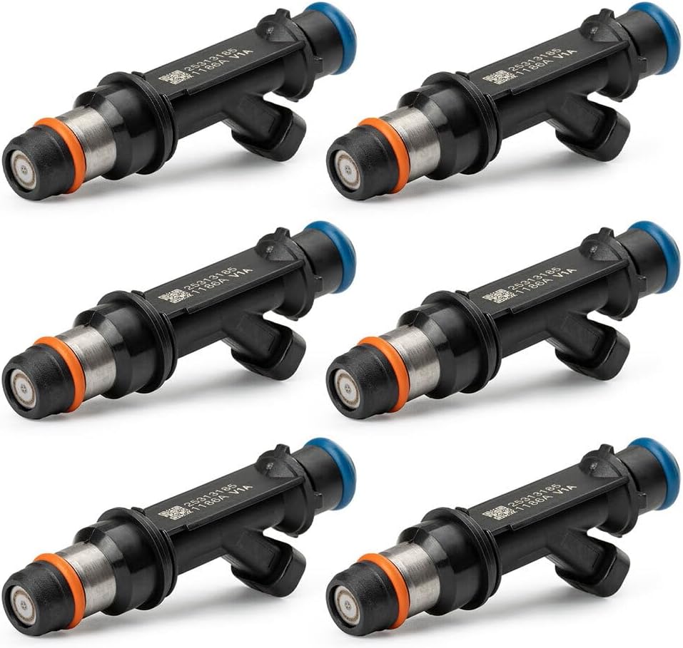 ya 10 9.16 baidi 6PCS Fuel Injectors 25313185 for Chevrolet Trailblazer for GMC Envoy 4.2L 2002-2004