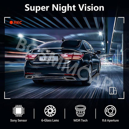 ya 6 8.24 baidi 3 Dual Lens Car Dash Cam DVR Recorder Front Rear Camera Night Vision G-Sensor