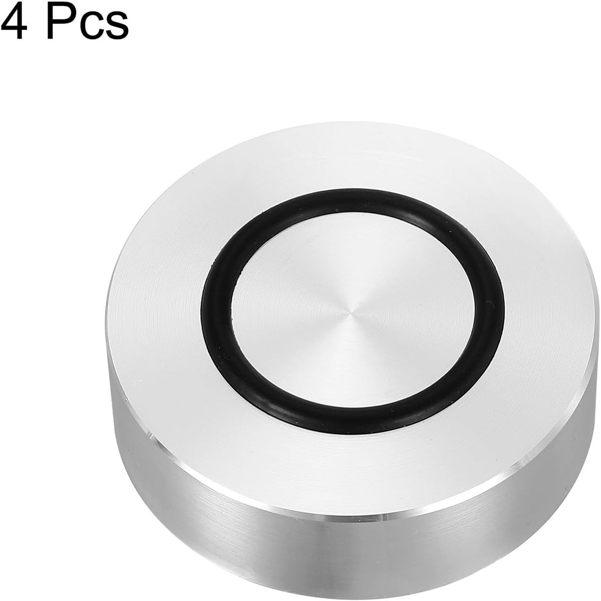 ya 26 10.21 baidi M8 50mm / 2 Dia 15mm Aluminum Disc Glass Top Adapter with Rubber Ring 4pcs-2