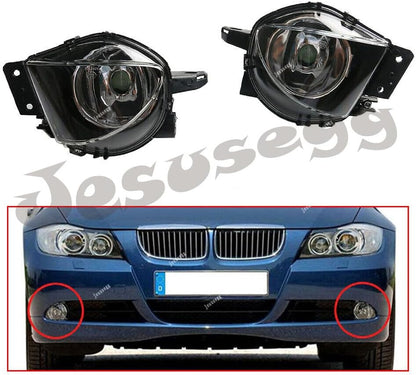 ya 9 10.24 Set of 2 Left + Right Side Front Clear Fog Light Lamp Assembly for BMW 3 Series