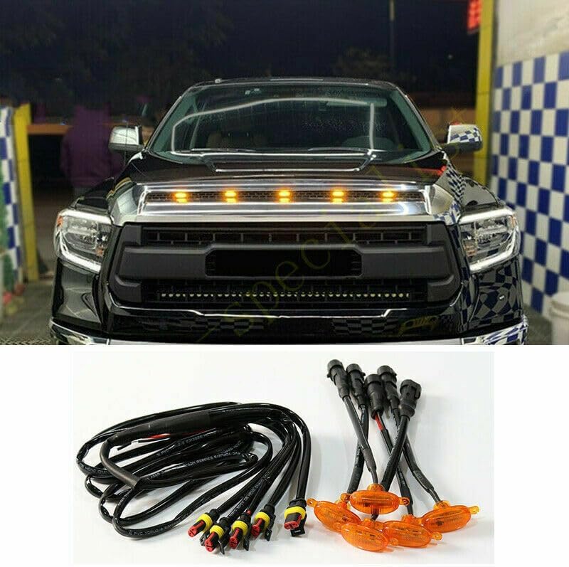 ya 7 8.24 baidi Front Grille LED Light Raptor Style Grill Cover Fit for Toyota Tundra 2014-2020