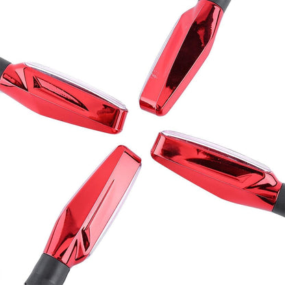 ya 4 8.14 Hot 4x Motorcycle 9 LED Turn Signal Indicator Light Blinker Lamp Amber Light Red