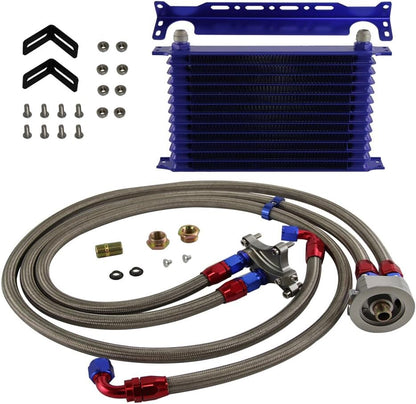 ya 12 10.8 baidi 13 Row Trust Oil Cooler Kit for Nissan Silvia S13 S14 S15 180SX 200SX SR20DET BL