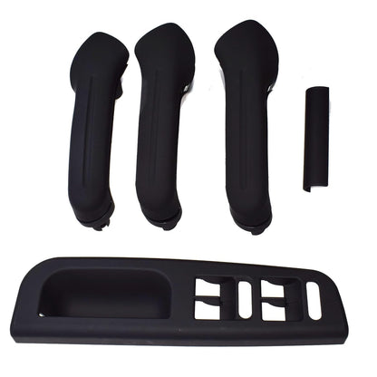 ya 4 8.8 5-Piece Black Interior Door Handle Cover Switch Frame Decoration Suitable for VW Golf MK4