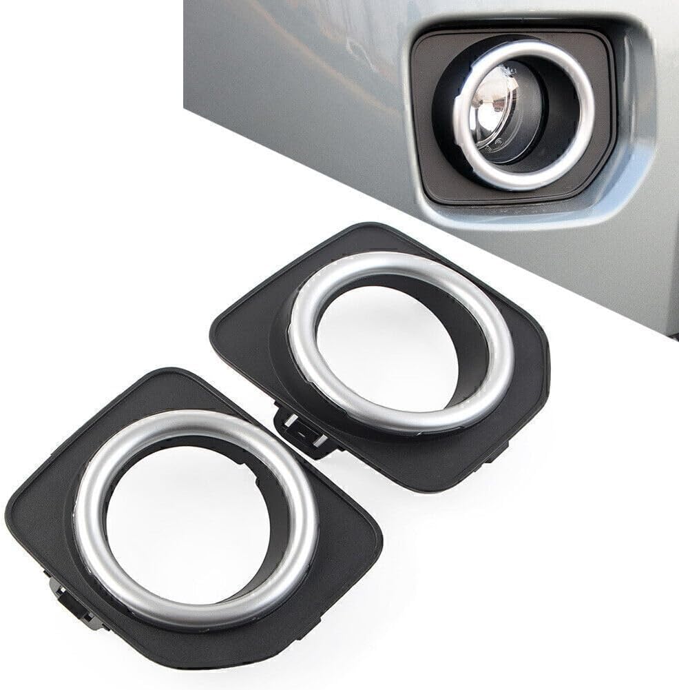 ya 10 9.16 zhengce Pair Front Bumper Fog Lamp Cover Bezels Trim for Land Rover LR4 14-2016 LR0
