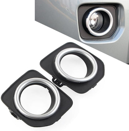 ya 10 9.16 zhengce Pair Front Bumper Fog Lamp Cover Bezels Trim for Land Rover LR4 14-2016 LR0