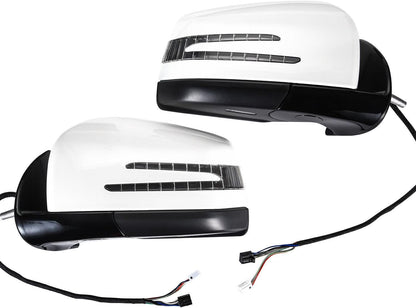 ya 11 9.14 baidiWhite Side Door Mirror 1 Pair for Mercedes-Benz M GL class ML63 ML350 2005-2011