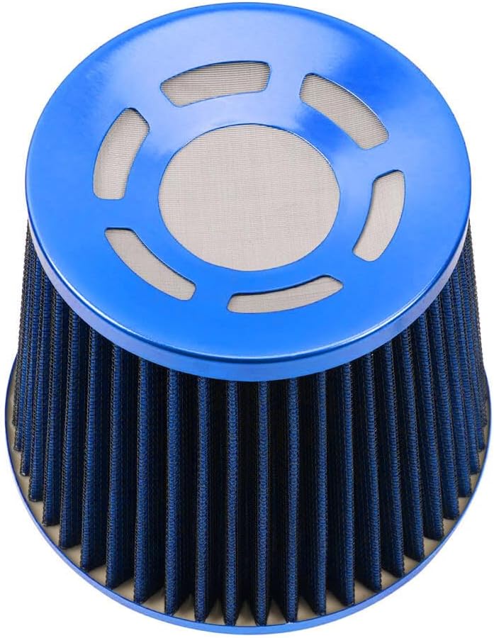 ya 13 9.15 baidi Blue 3 High Flow Inlet Dry Air Filter Cold Air Intake Cone Replacement 76mm