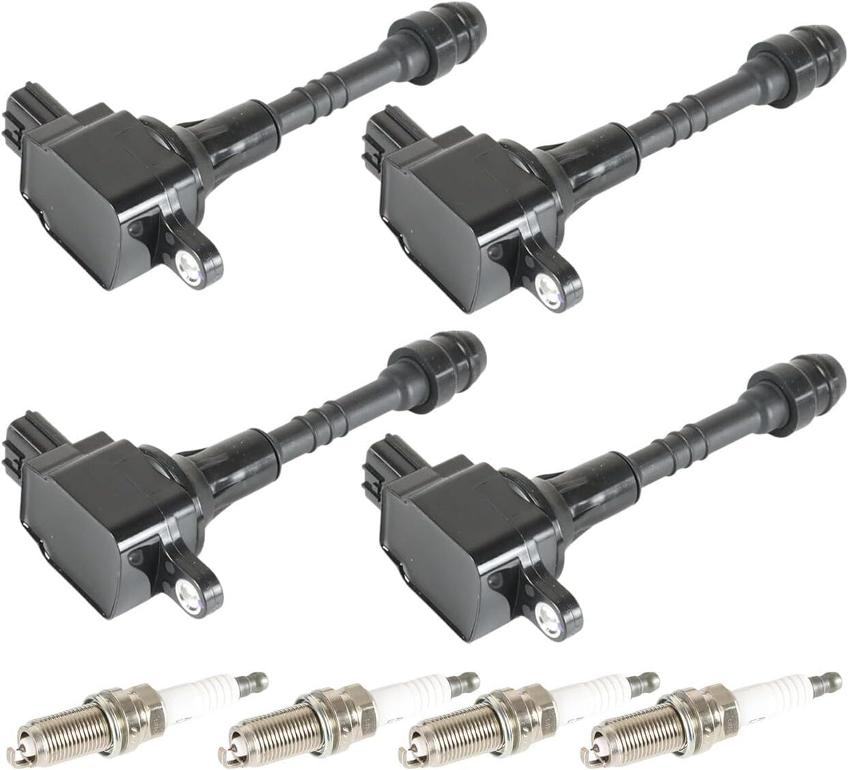 ya 9 10.24 4X Ignition Coils+4X Iridium Spark Plug for 2002-2006 for Nissan Sentra UF351+6376