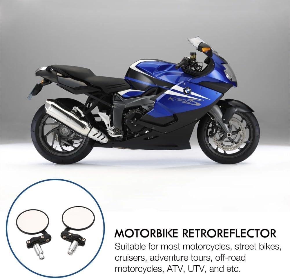 ya 2 8.15 1 Pair Round Motorcycle Rearview Mirror Safety Reflector Reversing Mirror