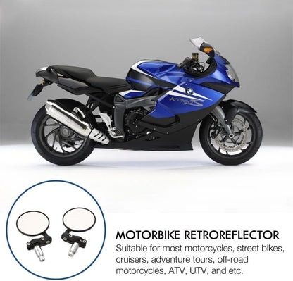 ya 2 8.15 1 Pair Round Motorcycle Rearview Mirror Safety Reflector Reversing Mirror
