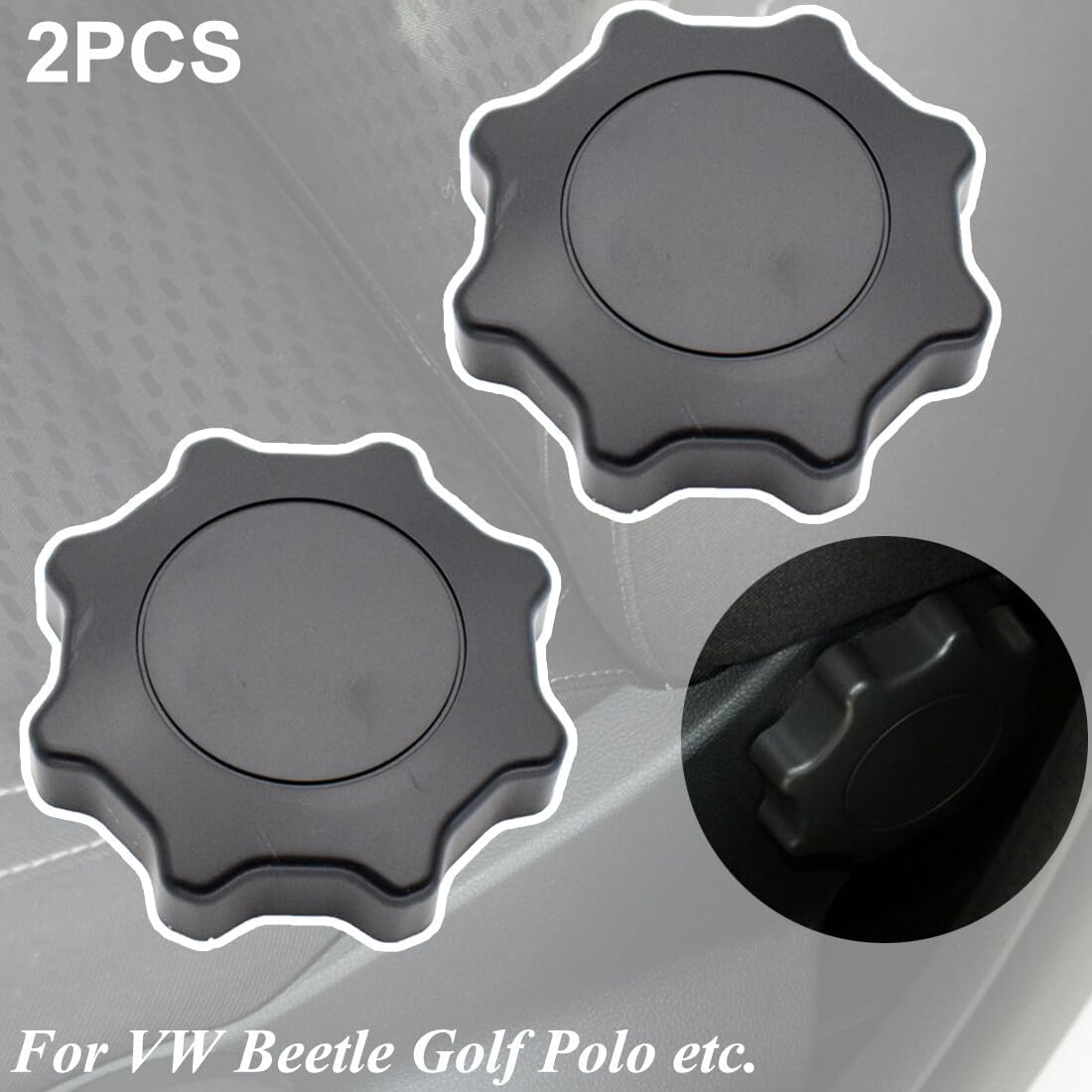 ya 5 8.24 baidi 2pcs Black for SEAT Adjustment Recliner Knob Handle for VW for Golf for Passat B5 Polo Caddy