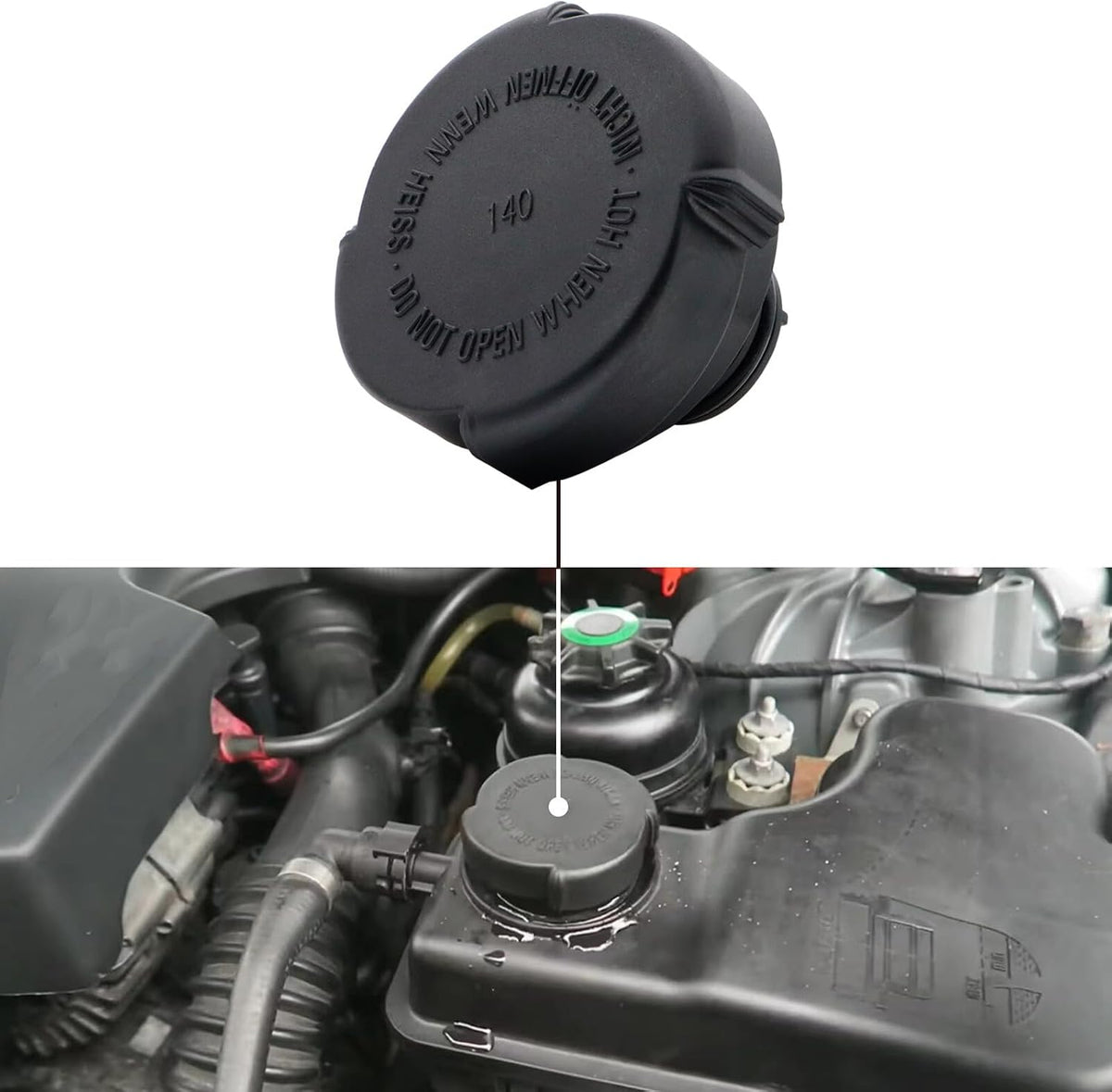 ya 11 9.14 baidiCar Coolant Expansion Tank Cap 1.4 Bar for BMW E30 E34 E39 E61 E63 E38 E65 X3 X5