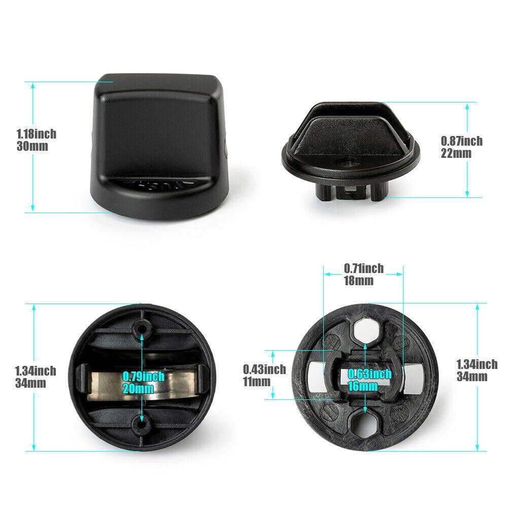 ya 4 8.8 2PCS Keyless Ignition Start Switch Knob Cap & Insert for Mitsubishi Lancer 08-17