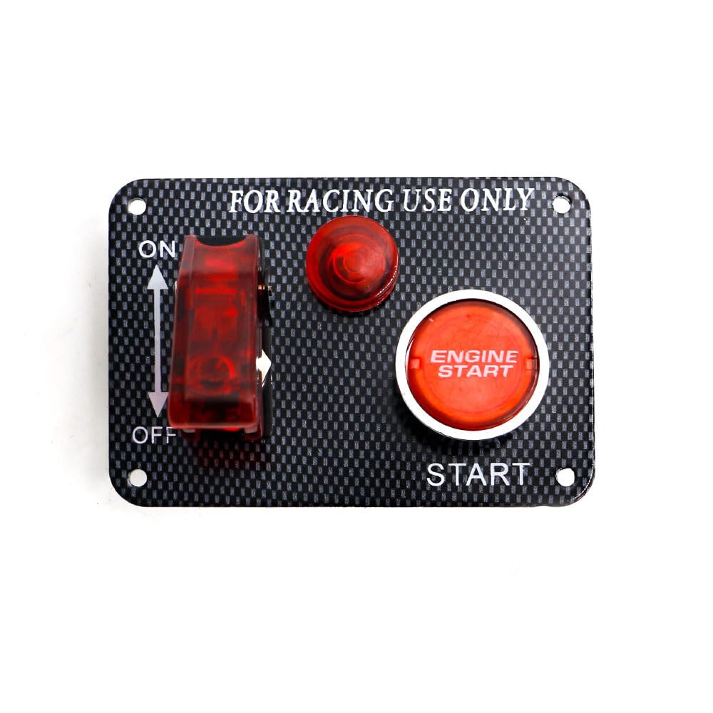 ya 3 8.24 baidi 12V DC Ignition Switch Panel 2 in 1 Car Engine Start Push Button Switch Toggle