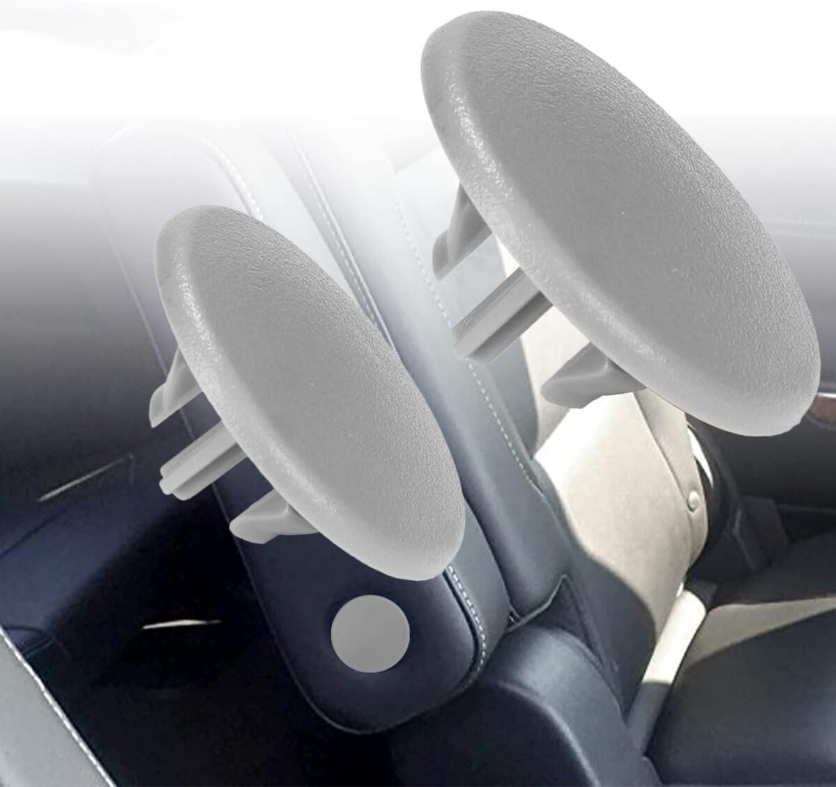 ya 5 8.10 2PCS Grey Rear Armrest for SEAT Bolt Cover Cap Fit TAHOE for GMC YUKON XL 07-18 15279689