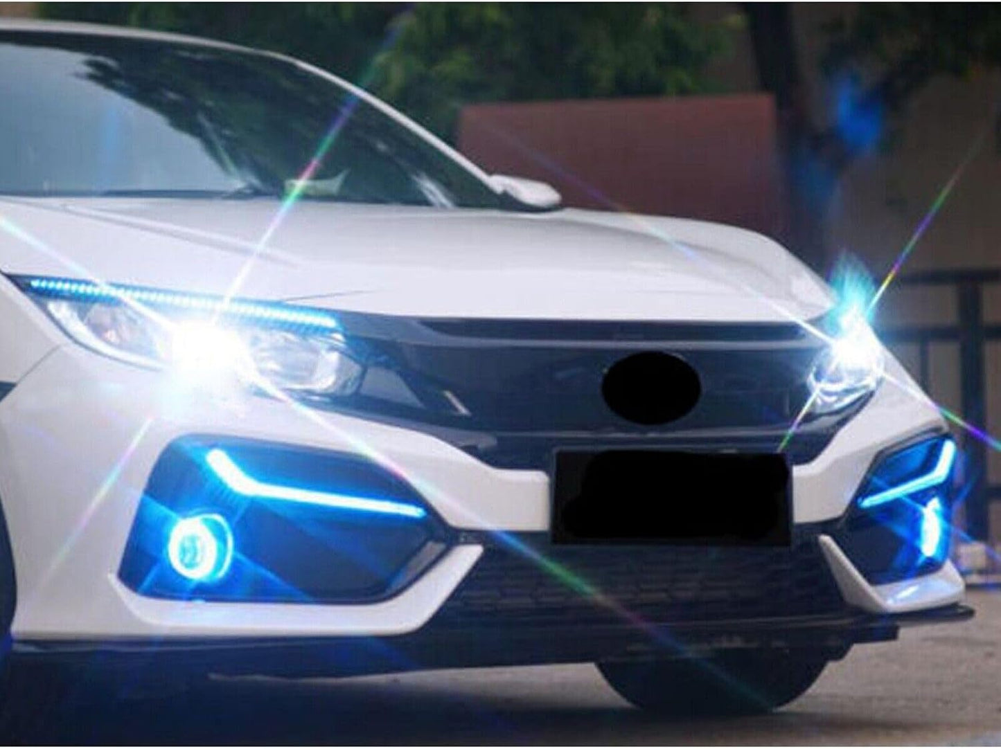 ya 4 8.24 baidi for Honda Civic 2020-2021 Hatchback 2pcs LED Driving Lights Turn Signal Lamp AT
