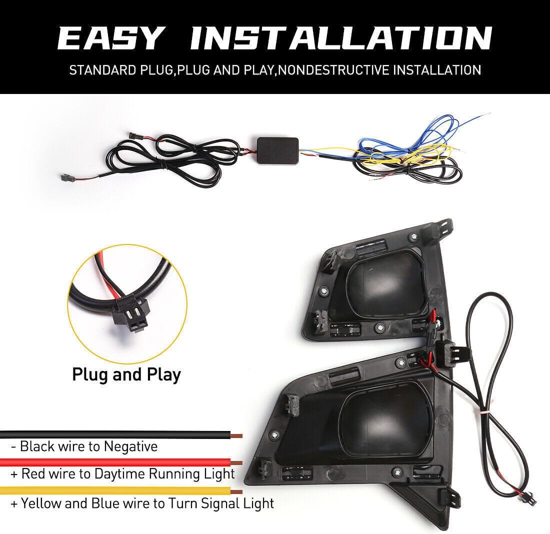 ya 2 8.15 A pair of LED daytime running lights DRL fog lights suitable for Isuzu D-max Dmax 2020 2021 2022