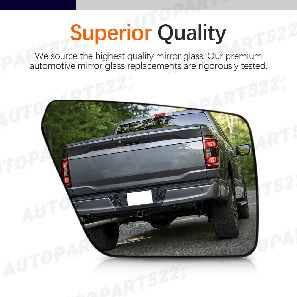 ya 2 8.15 for Ford F150 2021-2025 Right Side Heated Mirror Glass W/Blind Spot
